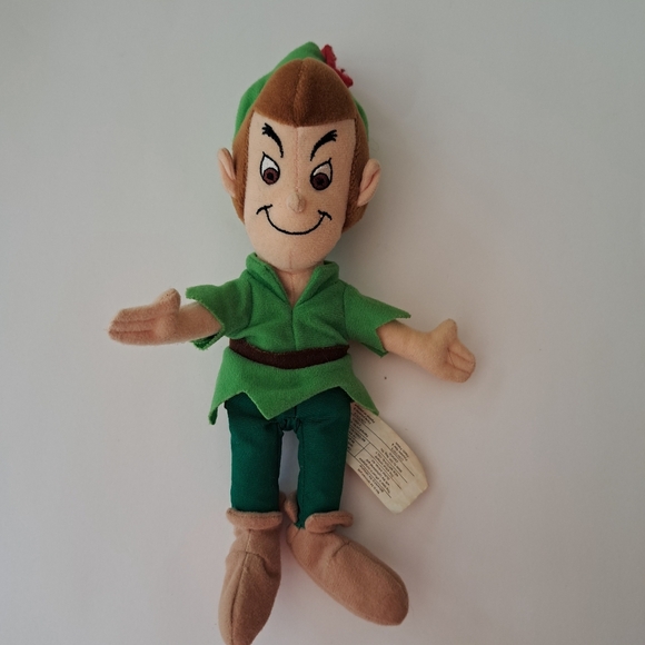 Disney Peter Pan Green and Brown Stuffed Animal 10 Inch - Picture 1 of 5